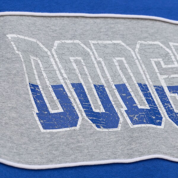 Los Angeles Dodgers Royal/Heather Gray Fleece Crewneck Sweatshirt 5 Los Angeles Dodgers Royal/Heather Gray Fleece Crewneck Sweatshirt