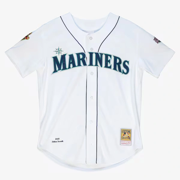 Ichiro Suzuki Seattle Mariners White 2001 Authentic Player Jersey