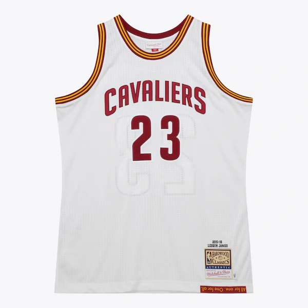 LeBron James Cleveland Cavaliers 2015-16 White Authentic Jersey