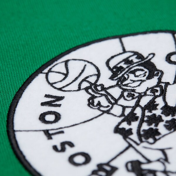 Larry Bird Boston Celtics Kelly Green Hardwood Classics Legends Vintage Logo T-Shirt