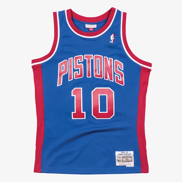 Dennis Rodman Detroit Pistons 1988-89 Blue Swingman Player Jersey