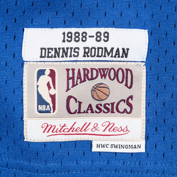 Dennis Rodman Detroit Pistons 1988-89 Blue Swingman Player Jersey