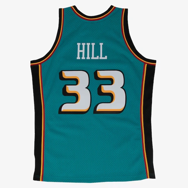 Grant Hill Detroit Pistons 1998-99 Teal Swingman Player Jersey