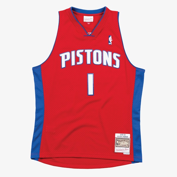 Allen Iverson Detroit Pistons 2008-09 Red Swingman Player Jersey