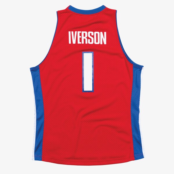 Allen Iverson Detroit Pistons 2008-09 Red Swingman Player Jersey