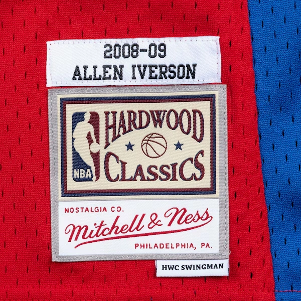 Allen Iverson Detroit Pistons 2008-09 Red Swingman Player Jersey