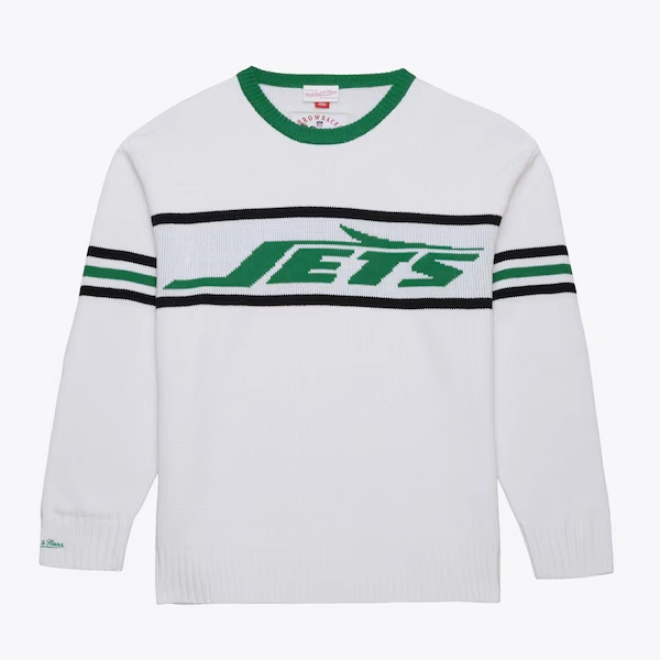 New York Jets White Authentic Pullover Sweater