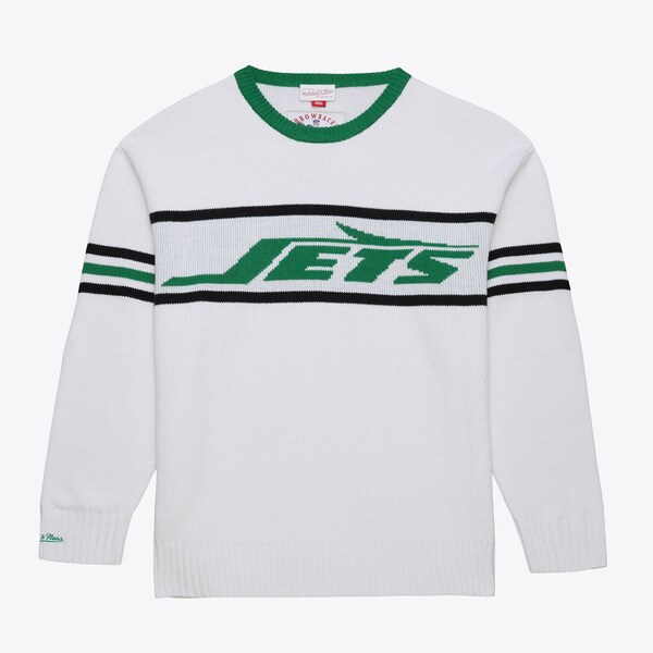 New York Jets White Authentic Pullover Sweater