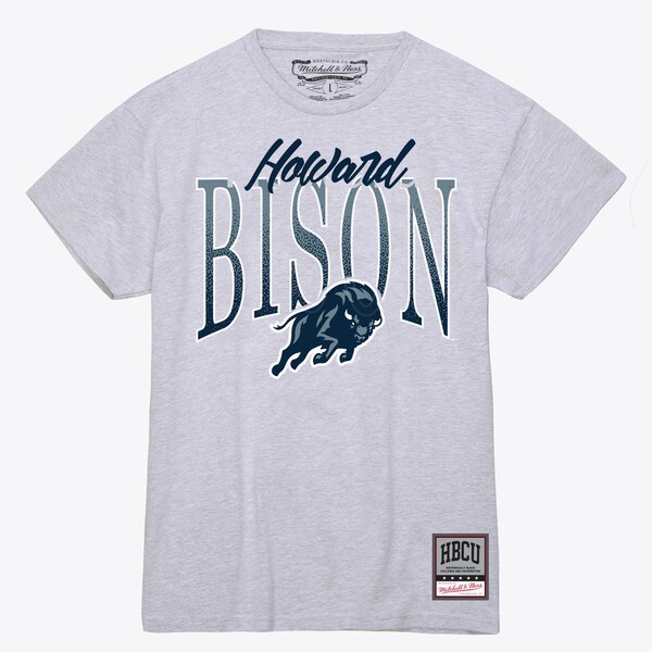 Women's Howard Bison Heather Gray Script Arc T-Shirt