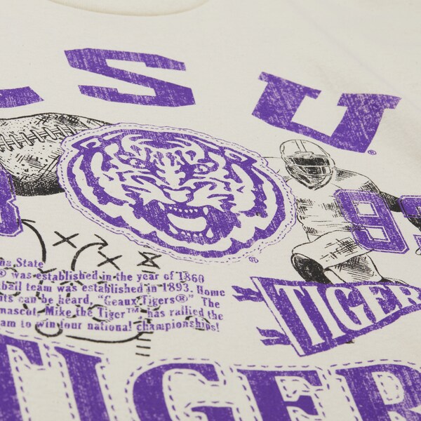 LSU Tigers Cream Heritage Scholar T-Shirt
