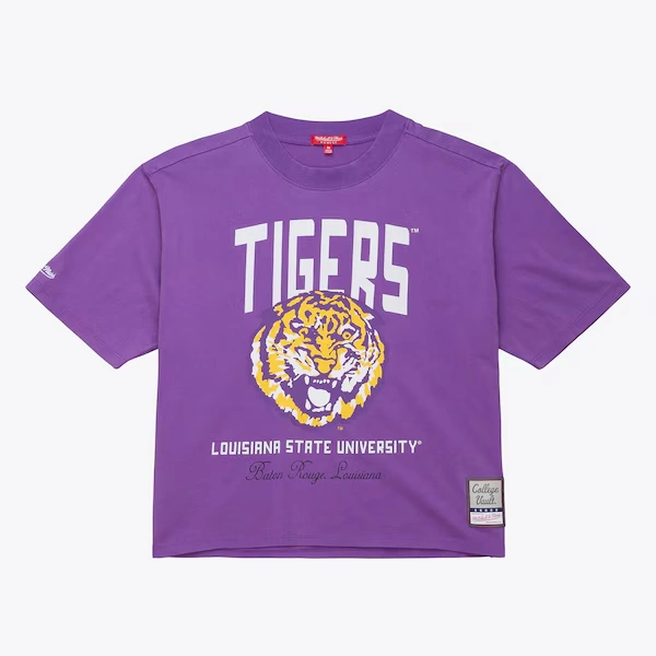 Women's LSU Tigers Purple Boxy Cropped T-Shirt