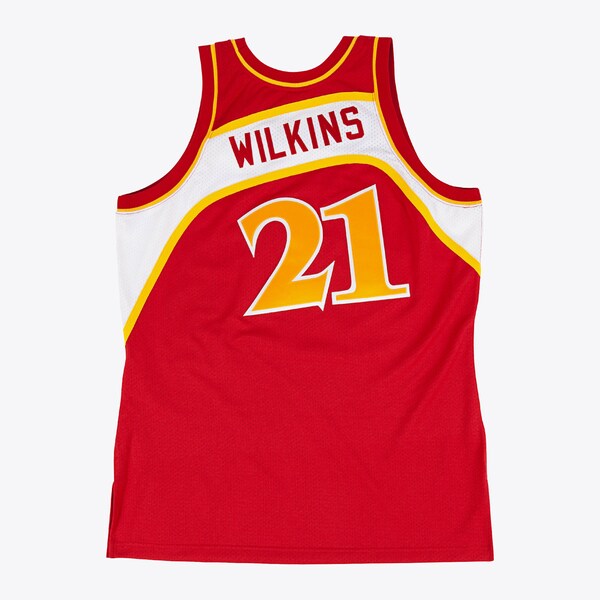 Dominique Wilkins Atlanta Hawks 1986-87 Red Authentic Player Jersey 3 Dominique Wilkins Atlanta Hawks 1986-87 Red Authentic Player Jersey