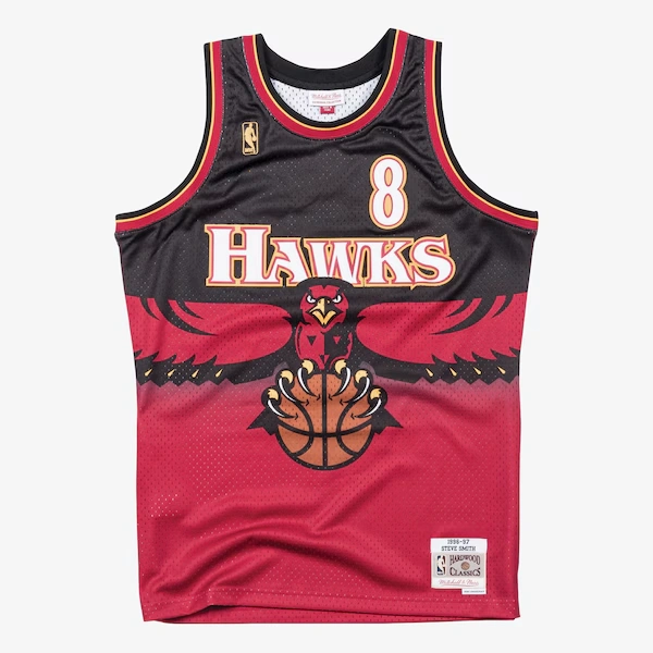 Steve Smith Atlanta Hawks 1996-97 Red Swingman Player Jersey