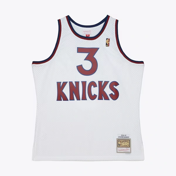 Stephon Marbury New York Knicks 2004-05 White Swingman Jersey