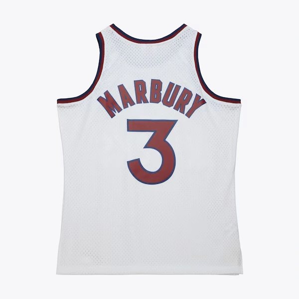 Stephon Marbury New York Knicks 2004-05 White Swingman Jersey 3 Stephon Marbury New York Knicks 2004-05 White Swingman Jersey