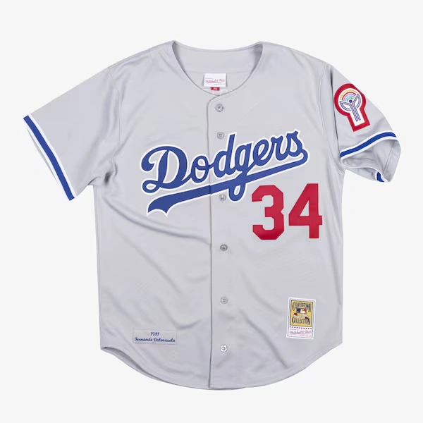 Fernando Valenzuela Los Angeles Dodgers 1981 Gray Authentic Player Jersey