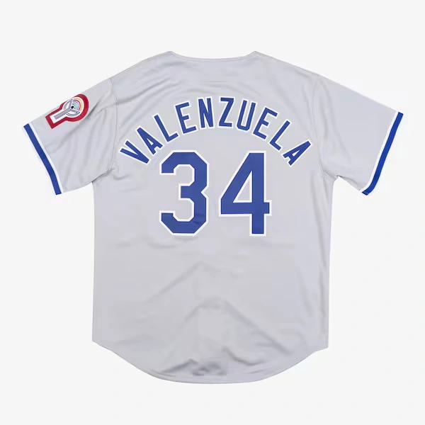 Fernando Valenzuela Los Angeles Dodgers 1981 Gray Authentic Player Jersey 3 Fernando Valenzuela Los Angeles Dodgers 1981 Gray Authentic Player Jersey