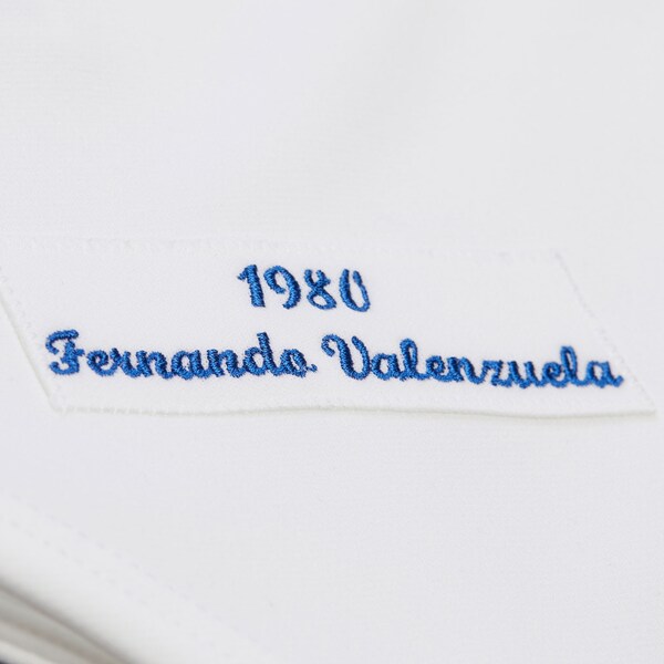 Fernando Valenzuela Los Angeles Dodgers 1980 MLB All-Star Game White Home Authentic Jersey 4 Fernando Valenzuela Los Angeles Dodgers 1980 MLB All-Star Game White Home Authentic Jersey