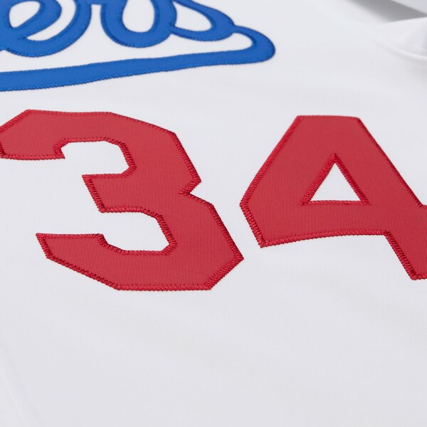 Fernando Valenzuela Los Angeles Dodgers 1980 MLB All-Star Game White Home Authentic Jersey 6 Fernando Valenzuela Los Angeles Dodgers 1980 MLB All-Star Game White Home Authentic Jersey