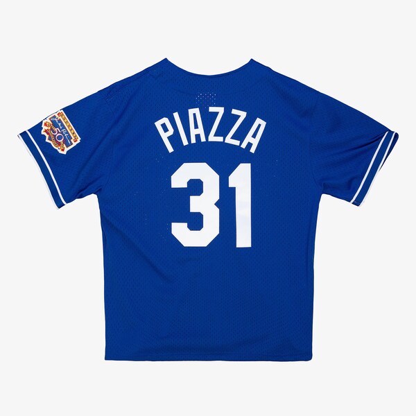 Mike Piazza Los Angeles Dodgers 1997 Royal Authentic Button Front Jersey 3 Mike Piazza Los Angeles Dodgers 1997 Royal Authentic Button Front Jersey
