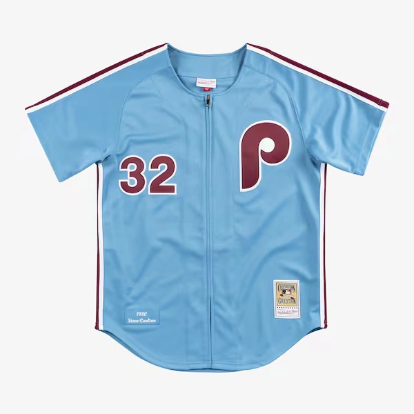 Steve Carlton Philadelphia Phillies 1980 Light Blue Authentic Jersey