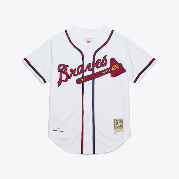 Deion Sanders Atlanta Braves 1992 White Authentic Jersey