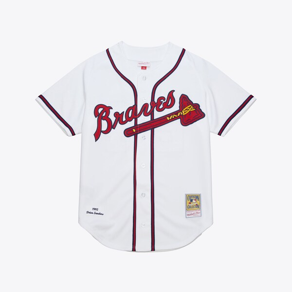 Deion Sanders Atlanta Braves 1992 White Authentic Jersey