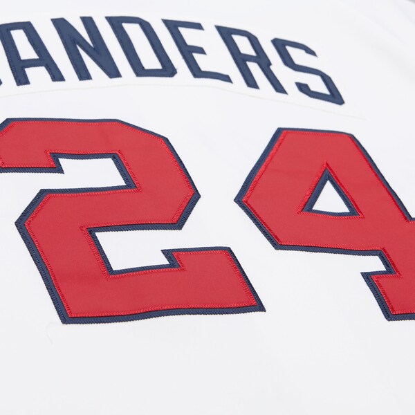 Deion Sanders Atlanta Braves 1992 White Authentic Jersey 5 Deion Sanders Atlanta Braves 1992 White Authentic Jersey