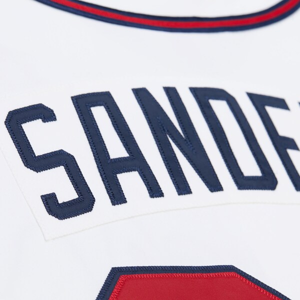 Deion Sanders Atlanta Braves 1992 White Authentic Jersey 6 Deion Sanders Atlanta Braves 1992 White Authentic Jersey