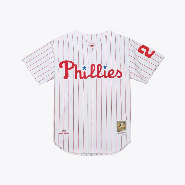 Jimmy Rollins Philadelphia Phillies White 2000 Authentic Jersey