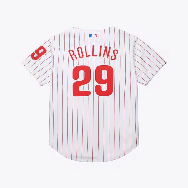 Jimmy Rollins Philadelphia Phillies White 2000 Authentic Jersey