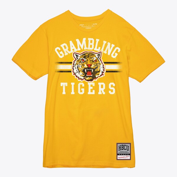 Grambling Tigers Gold Vintage Stripes T-Shirt
