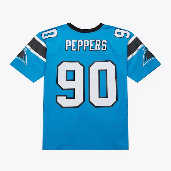 Julius Peppers Carolina Panthers Blue 2003 Alternate Replica Jersey 3 Julius Peppers Carolina Panthers Blue 2003 Alternate Replica Jersey