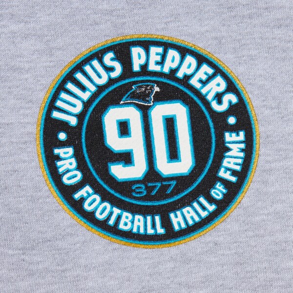 Julius Peppers Carolina Panthers Gray Pro Football Hall of Fame Pullover Hoodie 4 Julius Peppers Carolina Panthers Gray Pro Football Hall of Fame Pullover Hoodie