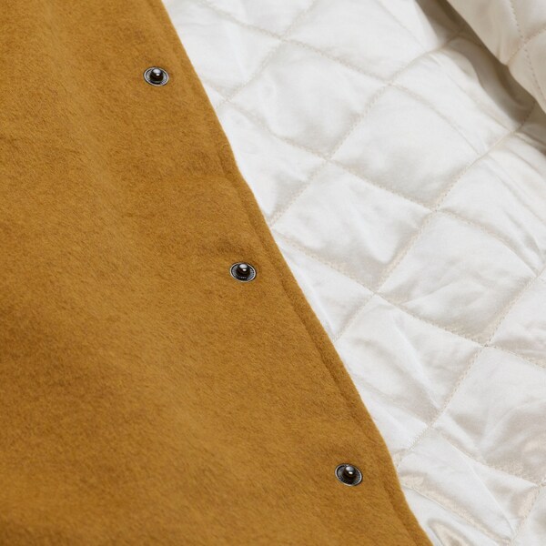 Pittsburgh Steelers Brown/Cream Dusted Varsity Full-Snap Jacket 5 Pittsburgh Steelers Brown/Cream Dusted Varsity Full-Snap Jacket