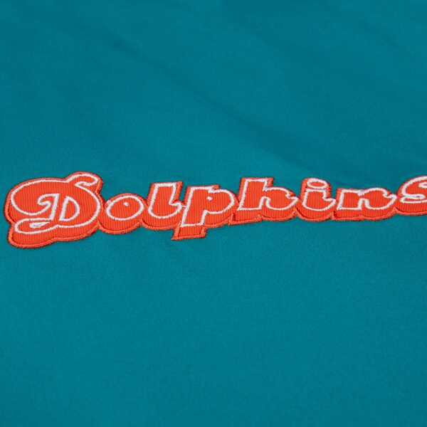 Miami Dolphins Aqua Vintage Heavyweight Satin Full-Zip Jacket 4 Miami Dolphins Aqua Vintage Heavyweight Satin Full-Zip Jacket