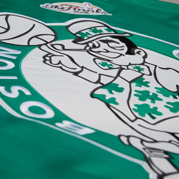 Boston Celtics Kelly Green Hardwood Classics Team Origins Satin Full-Snap Jacket