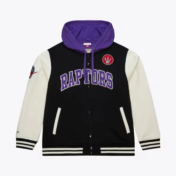 Toronto Raptors Black Courtside Fleece Full-Snap Jacket