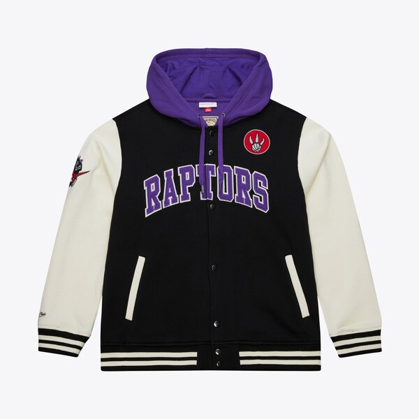 Toronto Raptors Black Courtside Fleece Full-Snap Jacket